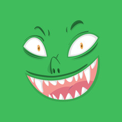 An evil monster face