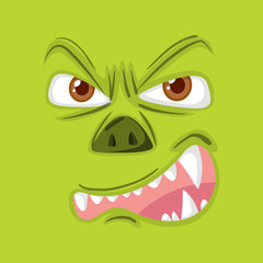 An evil monster face
