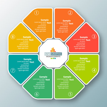 Abstract 3D Paper Infographics. Business template .Vector illustration