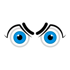 Isolated angry eyes image. Vector illustration design