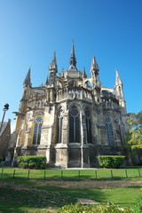 Fototapeta na wymiar Reims,France-October 10,2018: Cathedral of Notre-Dame or Our Lady of Reims in Reims, France