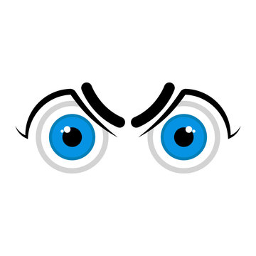 Isolated angry eyes image. Vector illustration design
