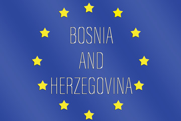 Flag of Europa, European Union, EU Bosnia and Herzegovina