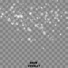 Fototapeta premium Realistic falling snowflakes.