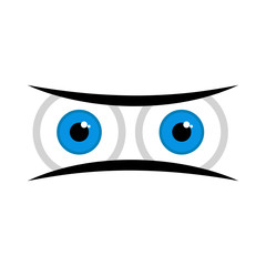Obraz premium Isolated doubtful eyes image. Vector illustration design