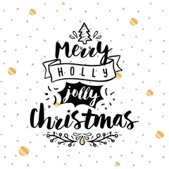 Merry Christmas typography.