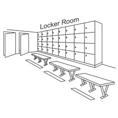 Locker or changing room
