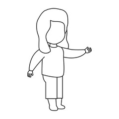 beautiful little girl character