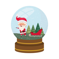 santa claus in crystal ball avatar character
