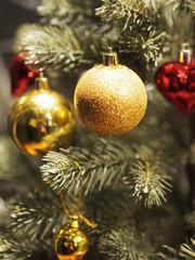 Christ's Mass Christmas Trimmings Decoration Gift box Colored balls Snow Globe bell Nutcracker Lights
