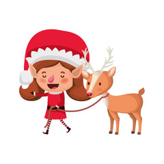 elf woman with reindeer avatar character