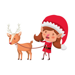 elf woman with reindeer avatar character