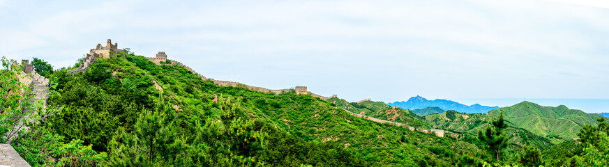 Panorama View of the Mountainous Area of The Great Wall of China at Jinshanling
