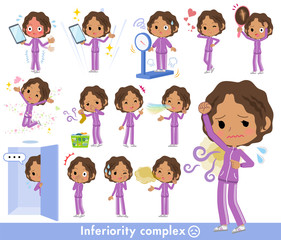 school dark skin girl purple jersey_complex