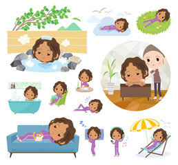 school dark skin girl purple jersey_relax