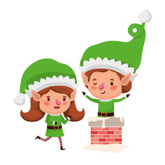 elf couple with fireplace avatar character