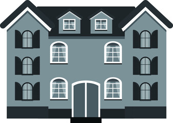 Monochrome Western style house