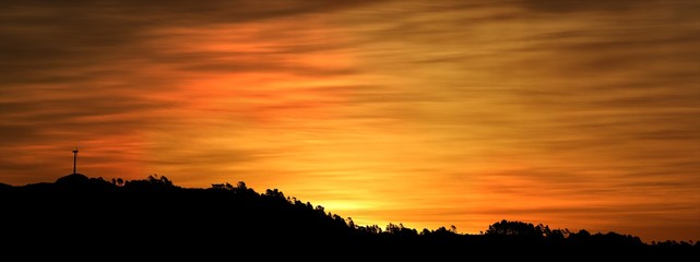 Wellington hilltops at sunset