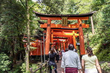 Torii Gateways in Fushimi Inari Taisha Shrine