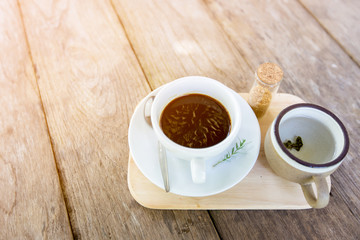 hot coffee in the morning