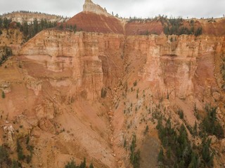 Beautiful aerial view of the bryce canyon national park