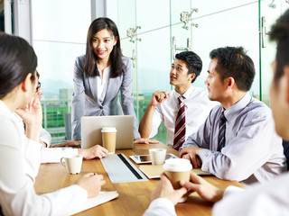 asian business people meeting in office