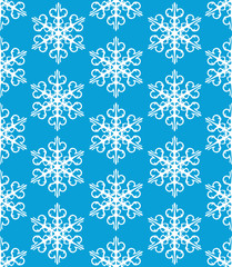 Snowflake seamless vector icon background set blue color. Winter white christmas snow flake crystal element. Weather illustration ice collection. Xmas frost flat isolated silhouette symbol
