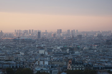 Paris,France-October 17,2018: Paris skyline at dawn
