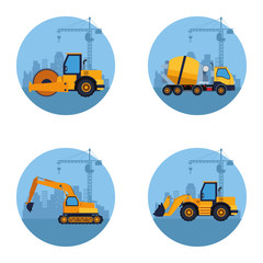 construction vehicles cartoon