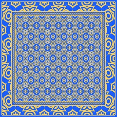 Fashion design Print with geometric floral pattern. Vector illustration