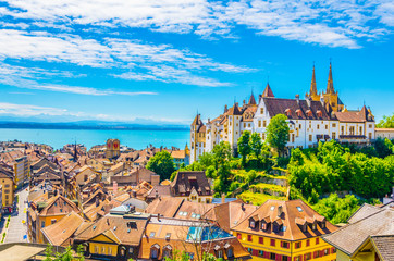Neuchatel castle in Switzerland