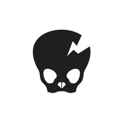 Flat skull icon