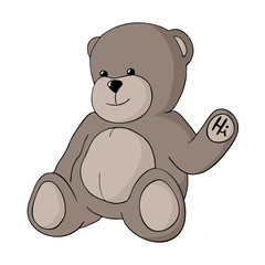 Obraz premium teddy greeting draw