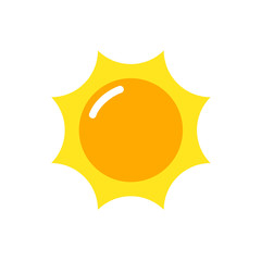 Flat yellow sun