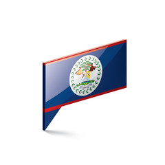 Naklejka premium Belize flag, vector illustration on a white background