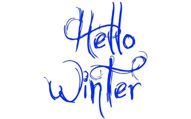 Hello winter background.