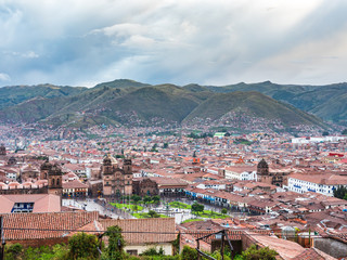 Fototapeta na wymiar View of the Cusco's Plaza de Armas square