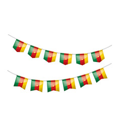 Cameroon flag, vector illustration on a white background