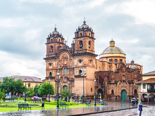 Fototapeta na wymiar Compañia de Jesus church in the Plaza de Armas of Cusco