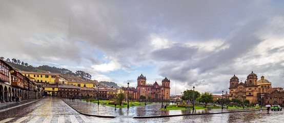 The Plaza de Armas square in Cusco, Peru
