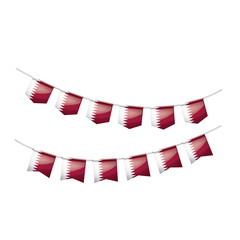 Fototapeta na wymiar Qatar flag, vector illustration on a white background