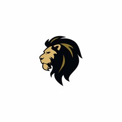 Angry Roaring Lion Head Vector Logo Design, Illustration, Template