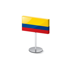 Colombia flag, vector illustration on a white background