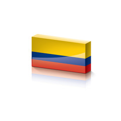 Colombia flag, vector illustration on a white background