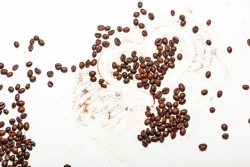 Coffee beans. Isolated on a white background