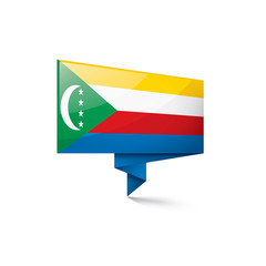 Comoros flag, vector illustration on a white background