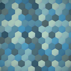 Fototapeta na wymiar Blue Hexagonal abstract background