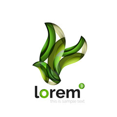 Geometric abstract business icon template, smooth shape