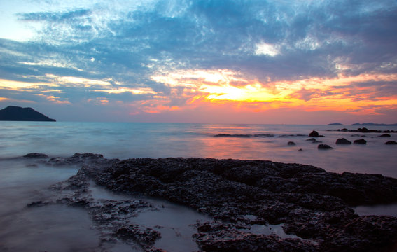 Sunset on Aow Yang from Chanthaburi Thailand