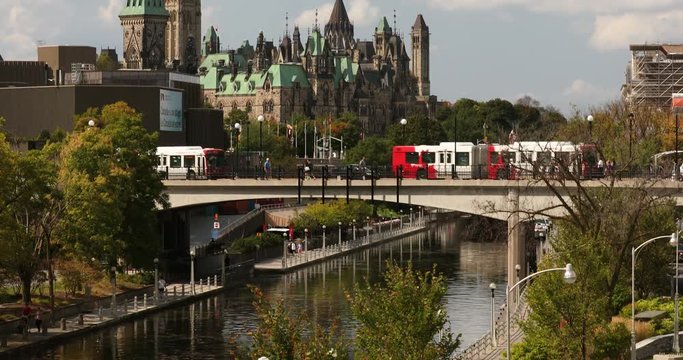 Rideau Canal by Parliament Hill in Ottawa Ontario Canada
